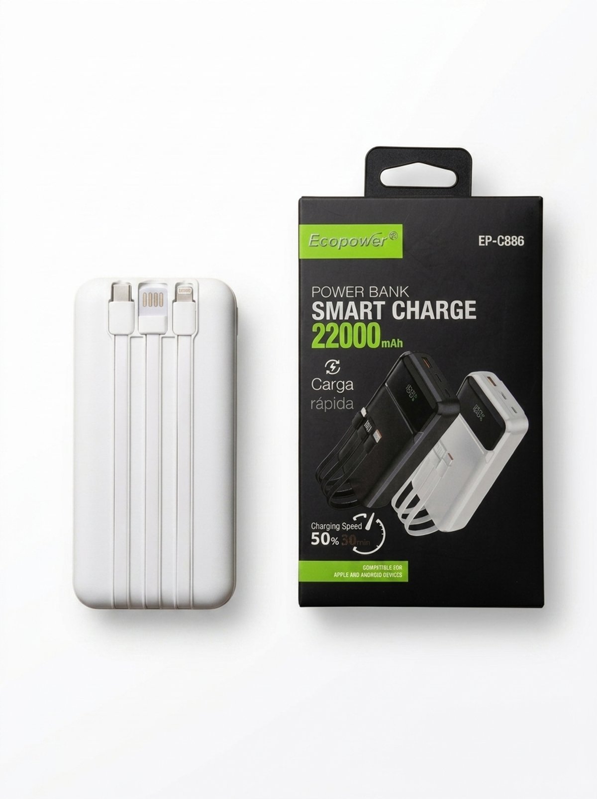 Cargador Portátil para Android y iPhone Eco Ep  886 - 2