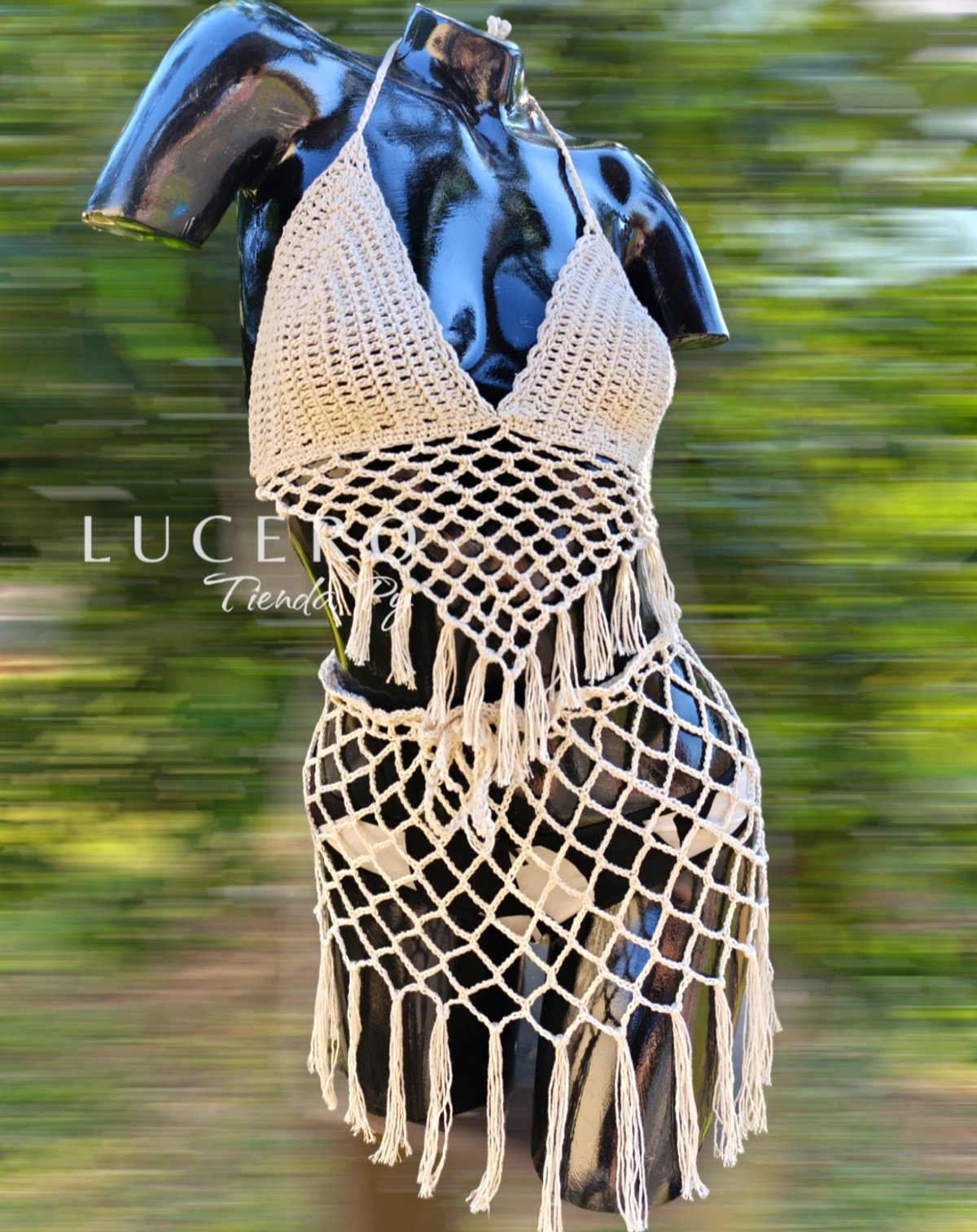 Conjunto playero de crochet