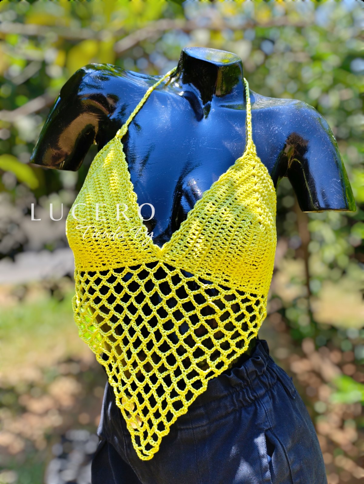 Top de crochet playero