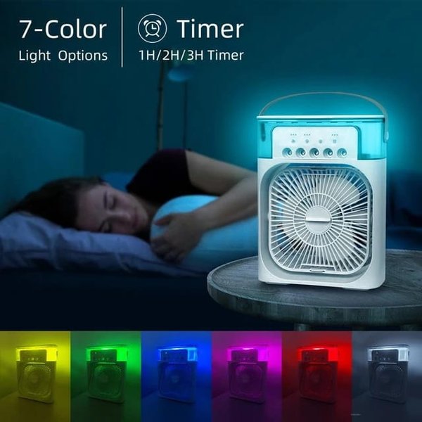 Mini Ventilador Portátil 3 En 1 con Humidificador