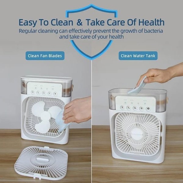 Mini Ventilador Portátil 3 En 1 con Humidificador