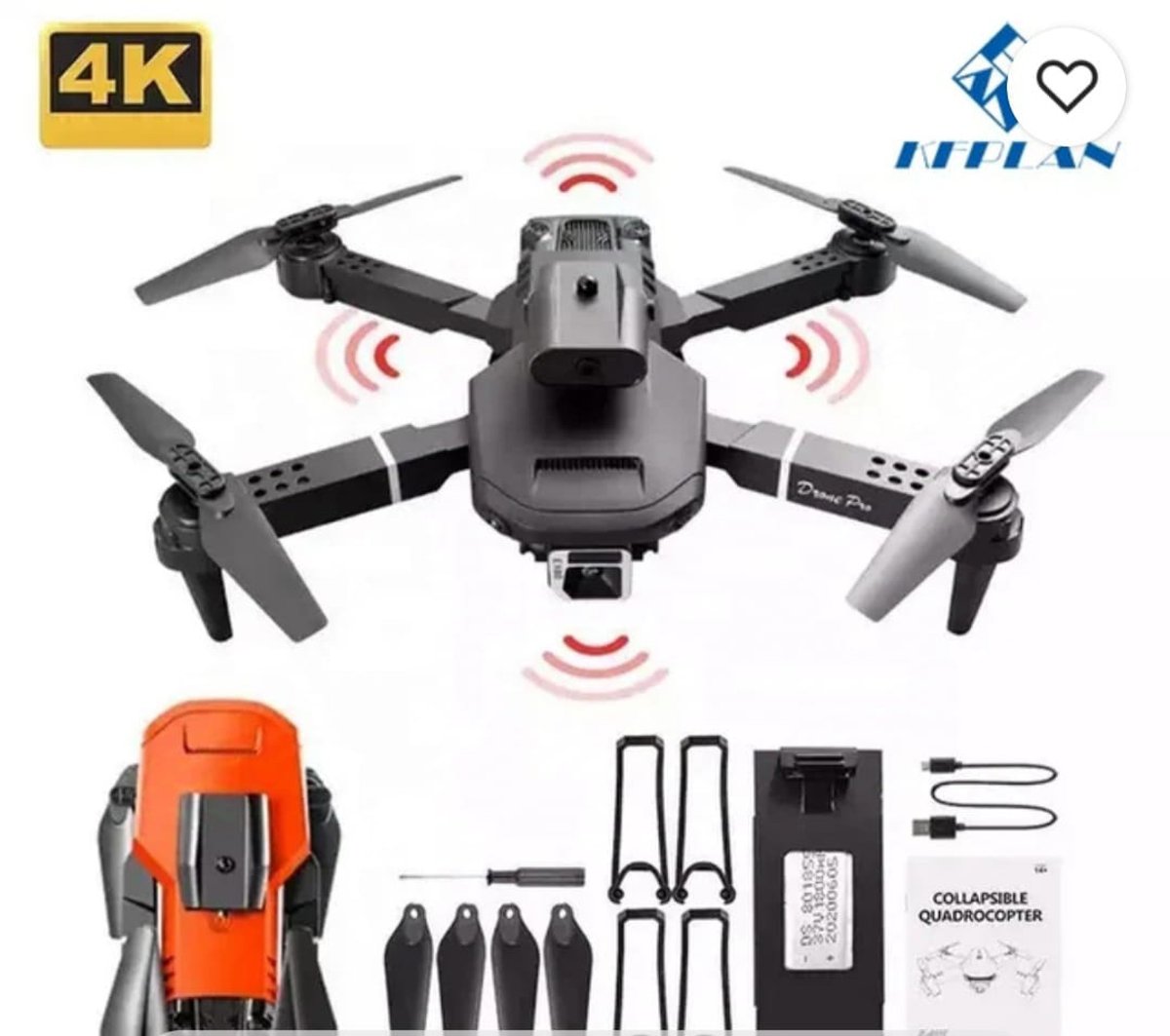 Flydron Camara Wifi Doble Camara