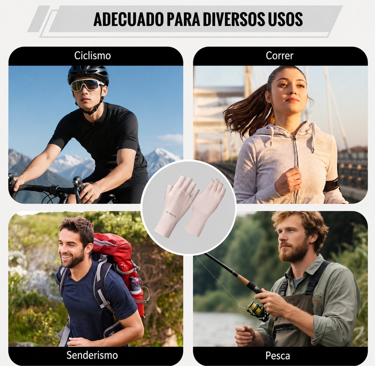 Guantes de Protección UV para Running y Ciclismo - WRELS - 3
