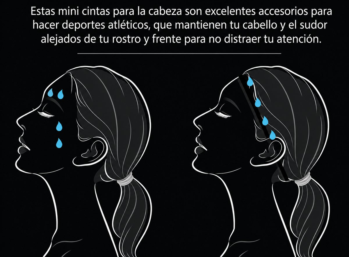 Cinta Antideslizante Deportiva para el Cabello - 3