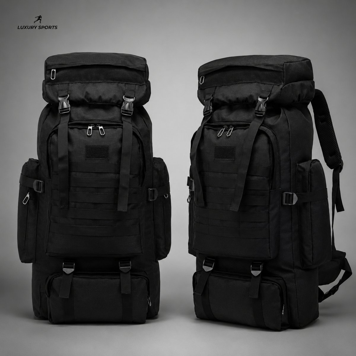 MOCHILA TÁCTICA 80 LITROS - NEGRO