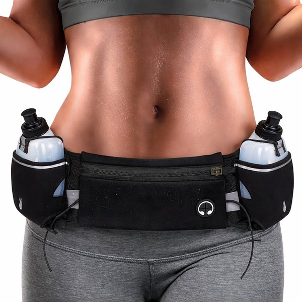 RIÑONERA CON BIDONES - NEGRO