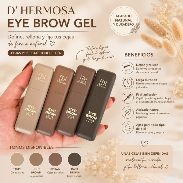 Gel para cejas, disponible en 4 tonos