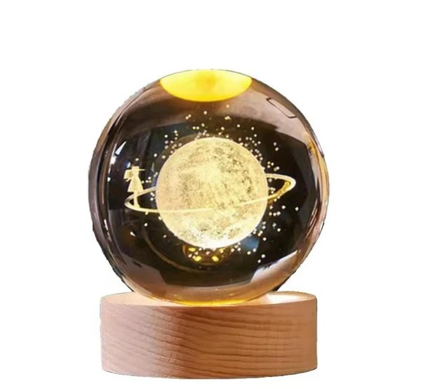 Esfera De Cristal 3d Cristal Planeta 6cm