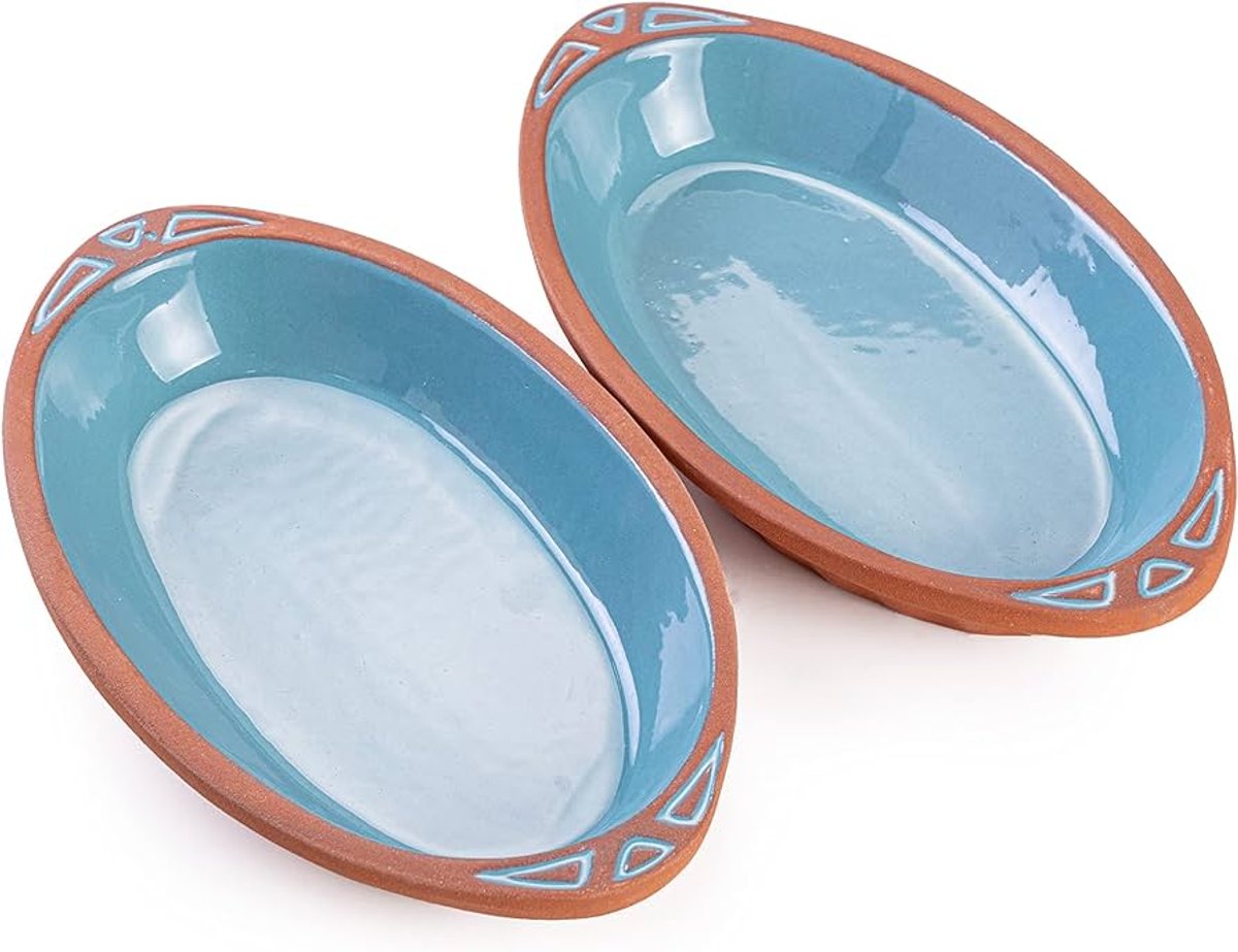 ASADERAS MAIA DE CERÁMICA TURQUESA - 2