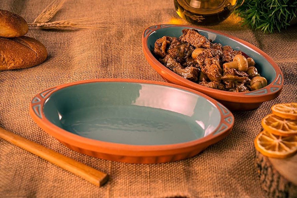 ASADERAS MAIA DE CERÁMICA TURQUESA