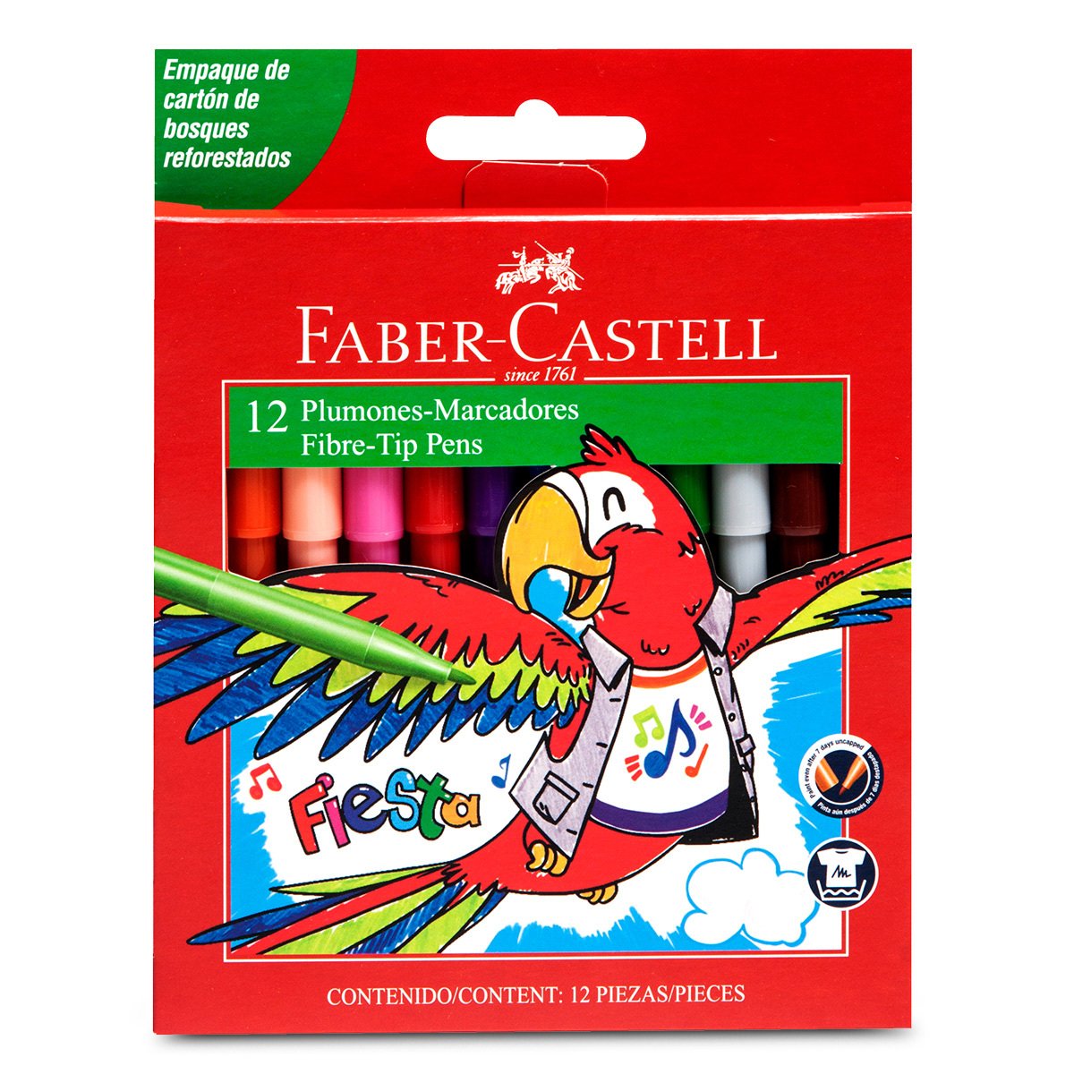 Marcadores finos Faber Castell de 12 unidades