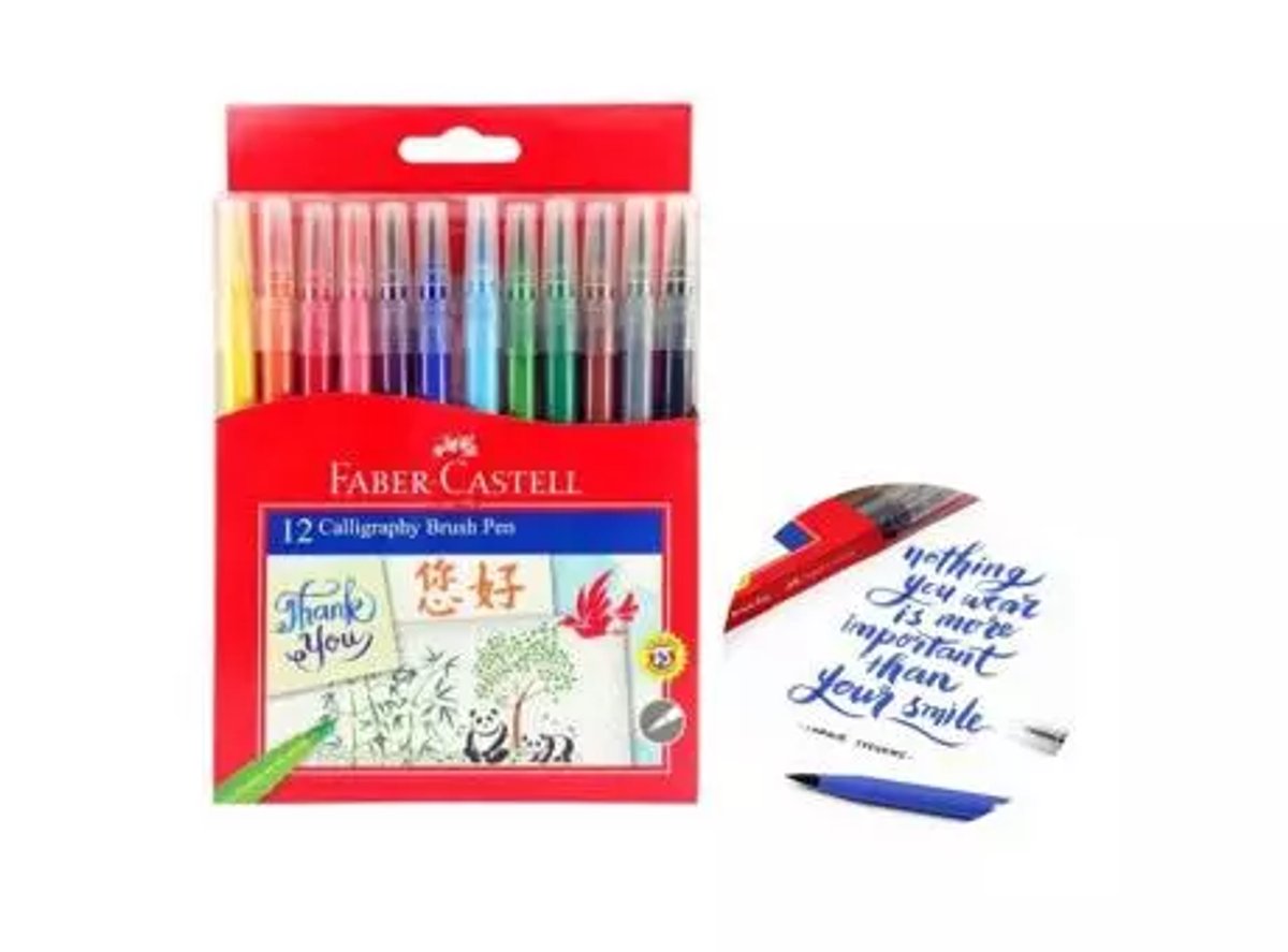Pinceles para lettering Faber Castell de 12 unidades 