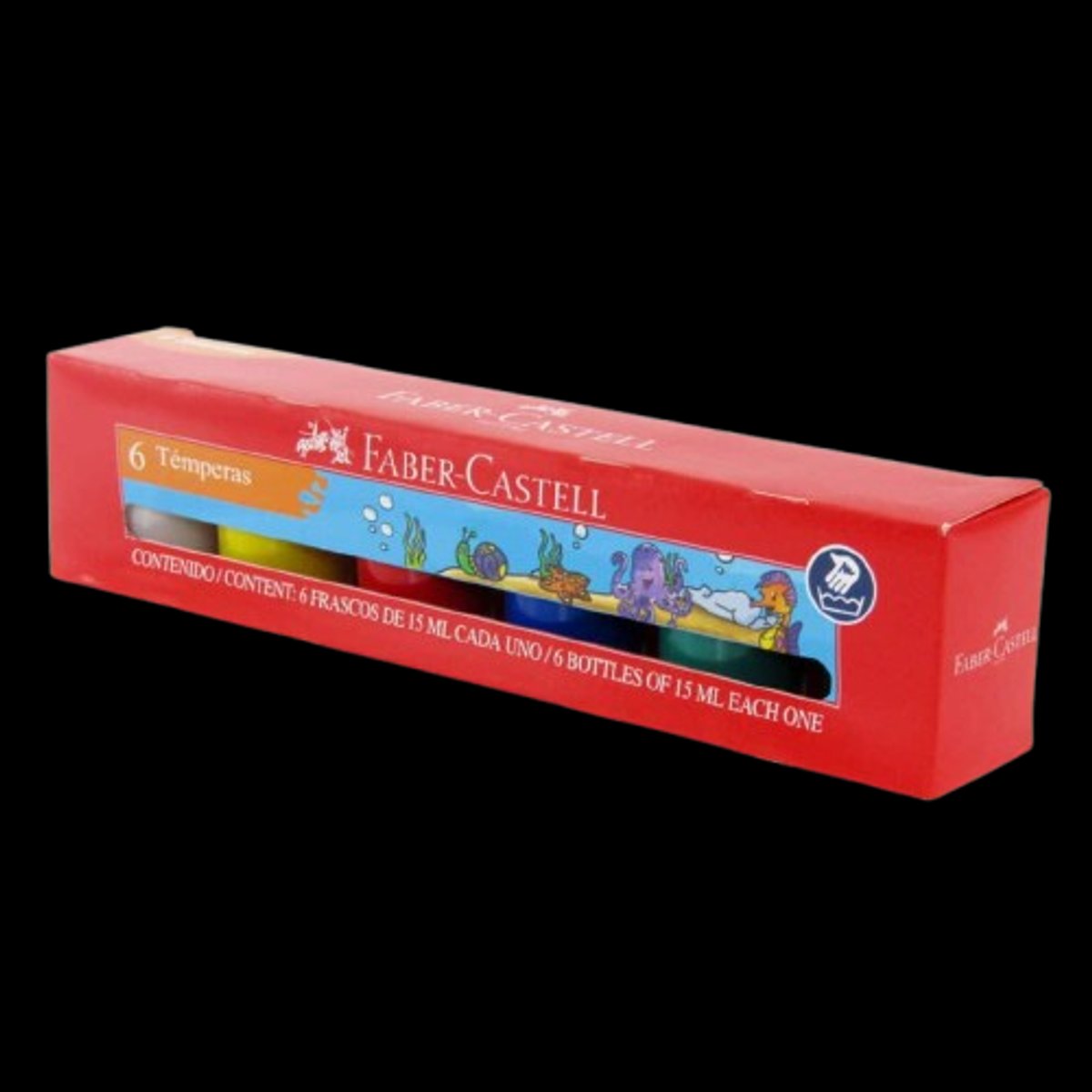 Temperas Faber Castell de 6 unidades