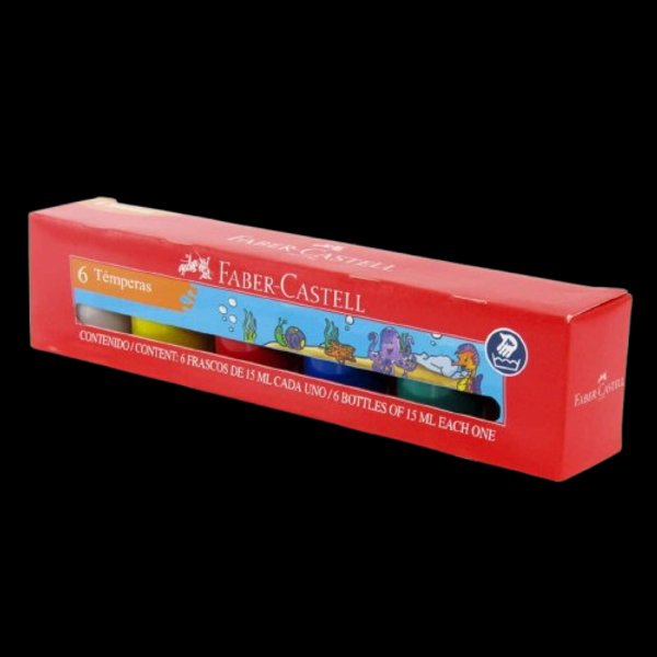 Temperas Faber Castell de 6 unidades