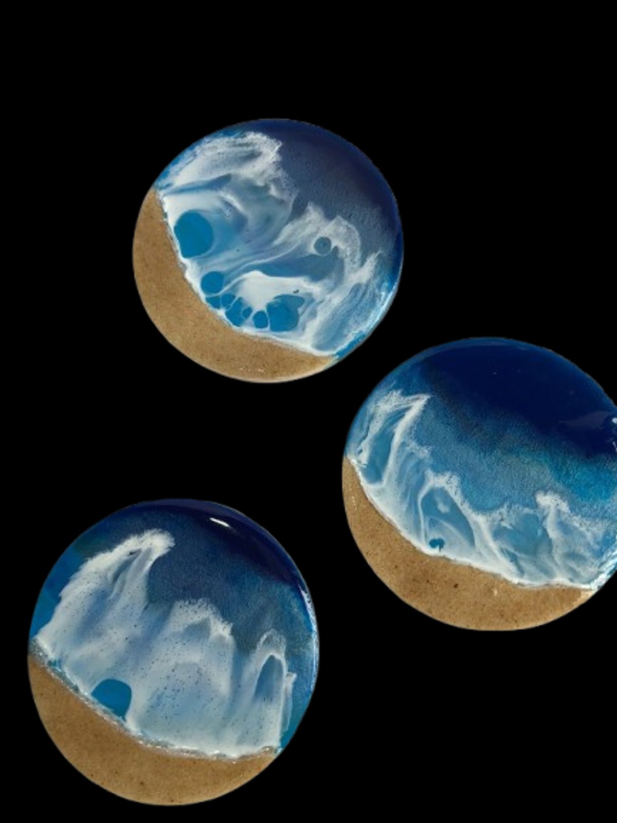 Posa vasos efecto mar