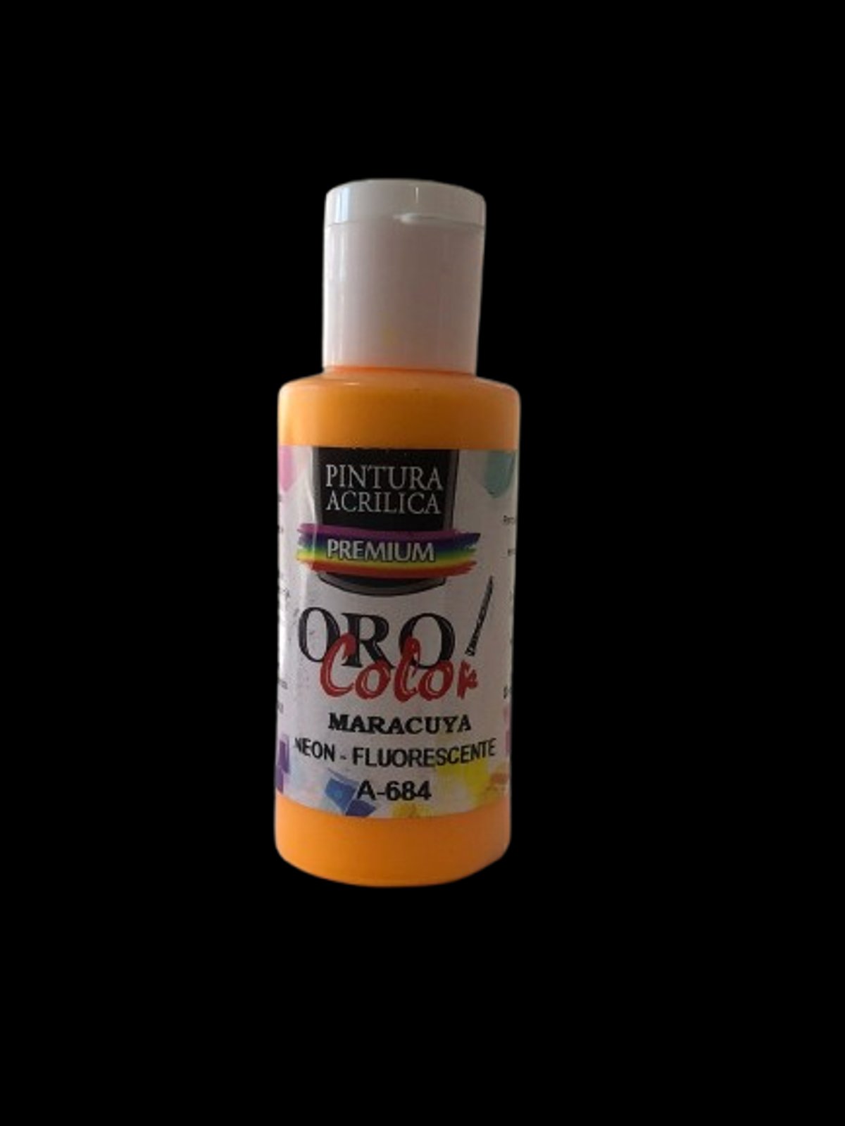 Pintura Acrílica Oro Color - Maracuya Neon Fluorescente 60ML