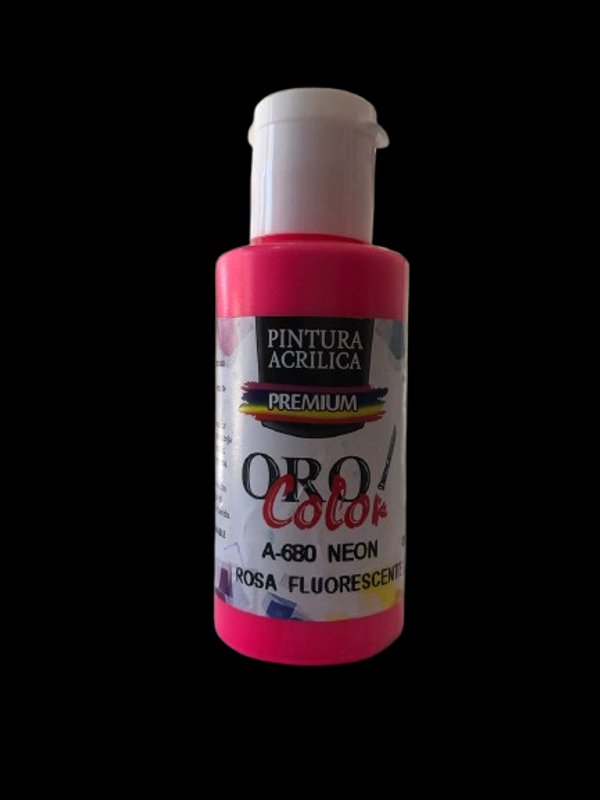 Pintura Acrílica Oro Color - Rosa Neón Fluorescente 60ML