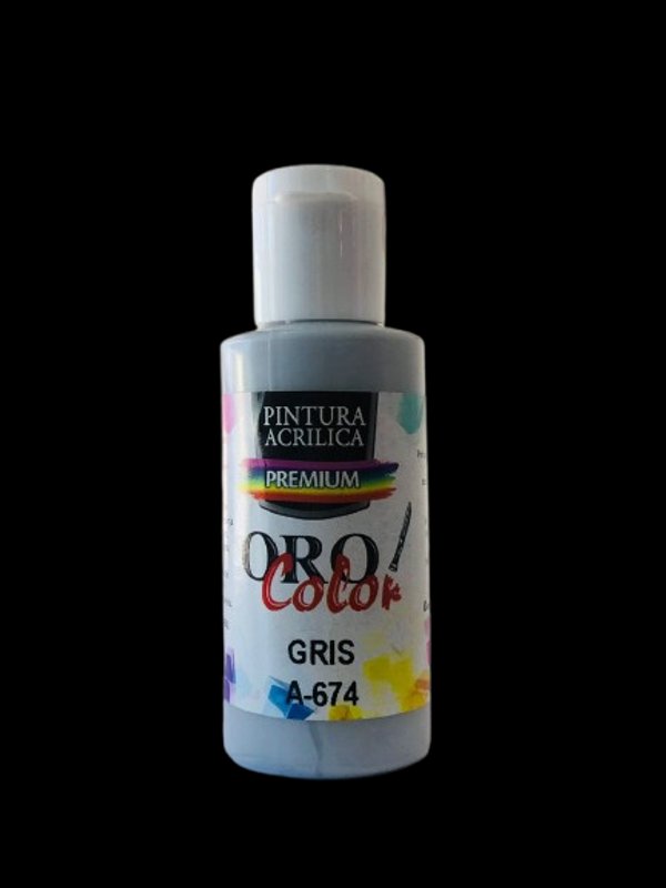 Pintura Acrílica Oro Color - Gris 60ML
