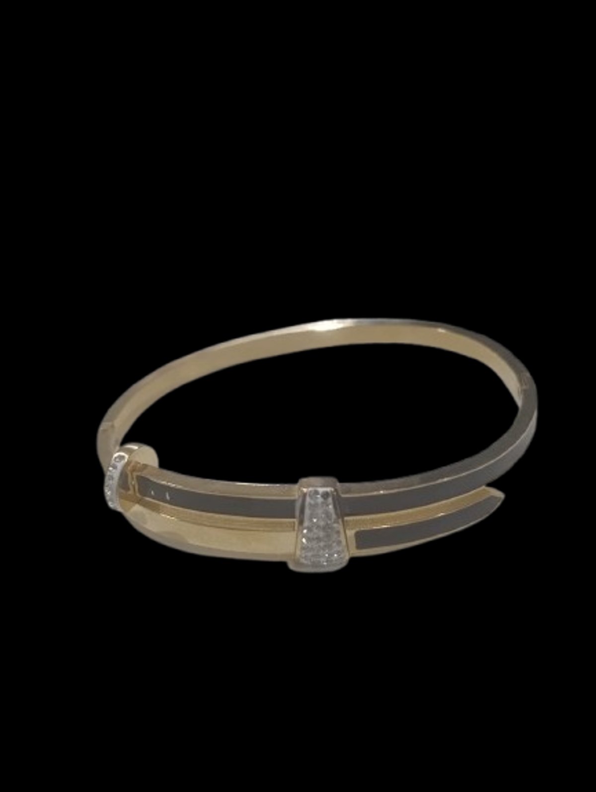 Brazalete en dorado y negro