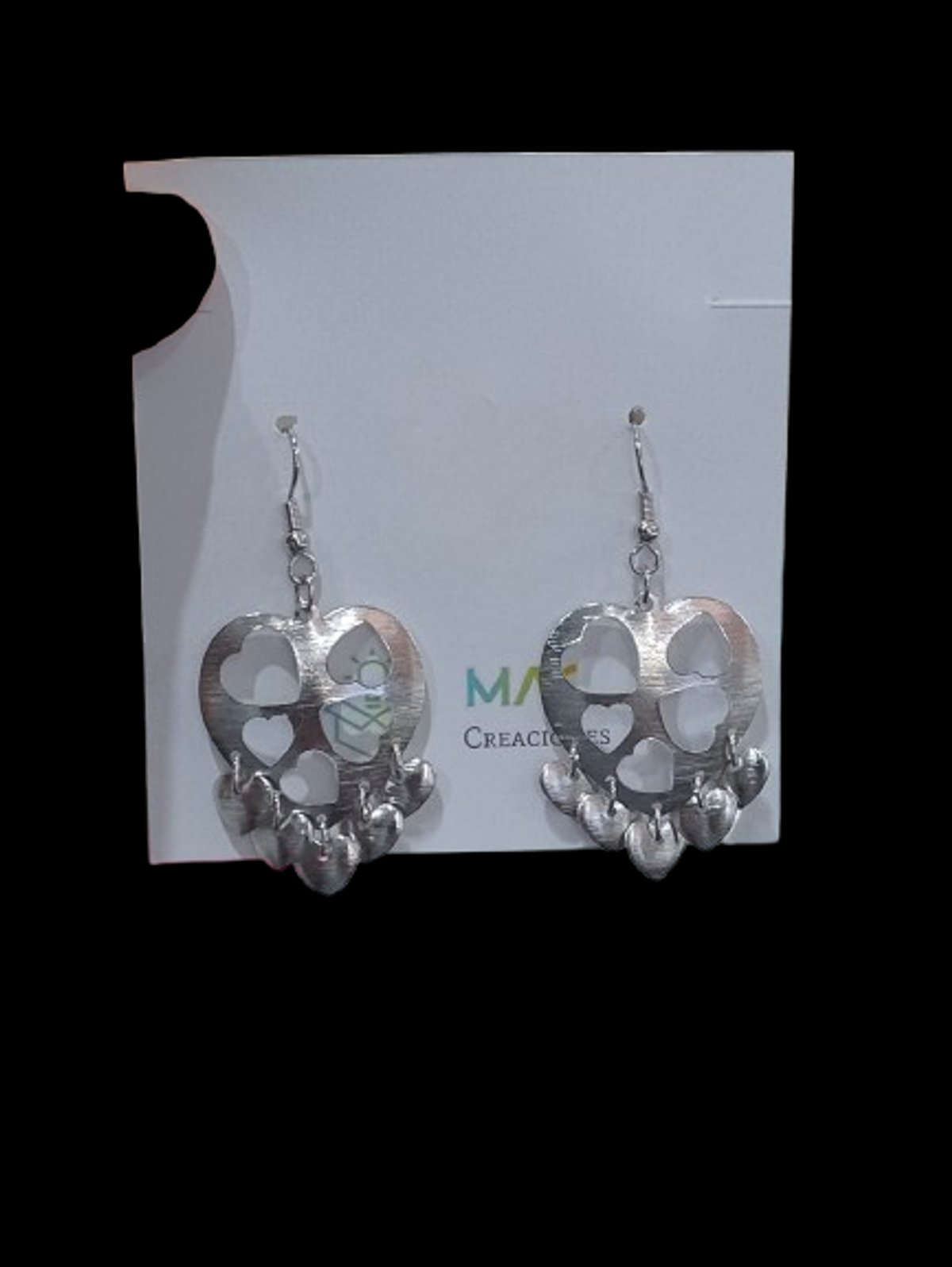 Aros colgantes plateados diseños varios