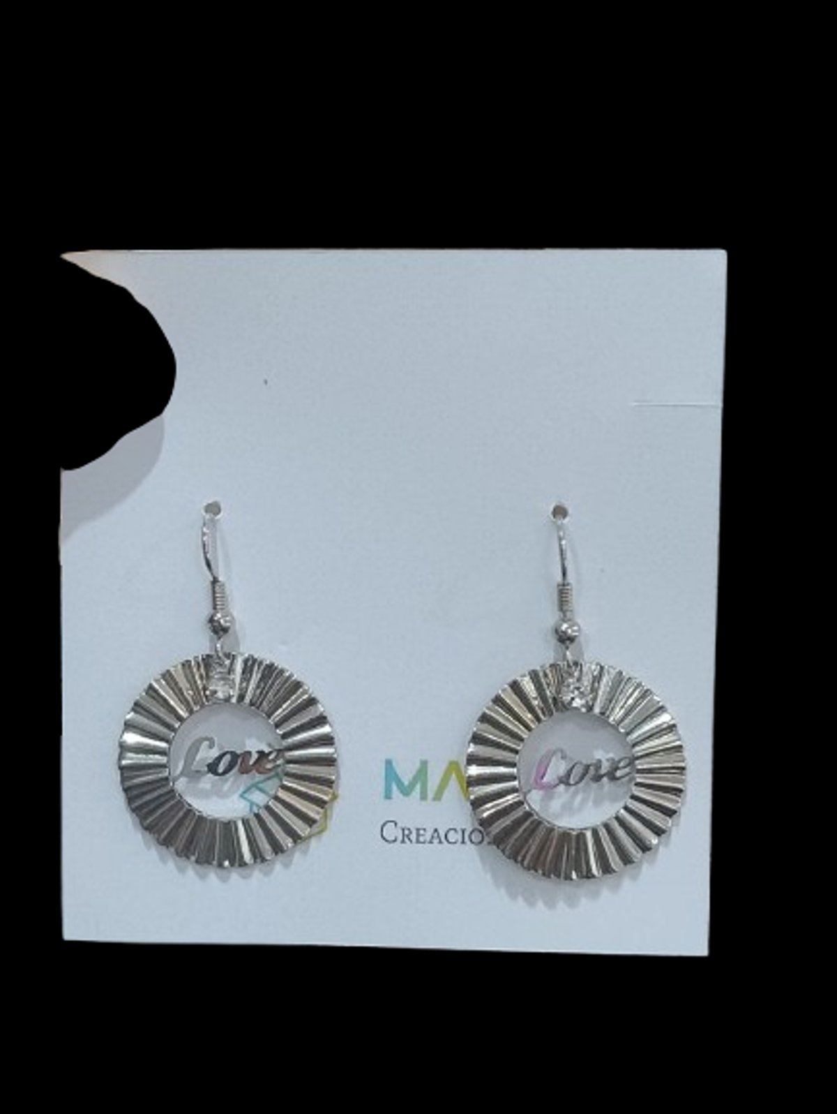 Aros colgantes plateados diseños varios