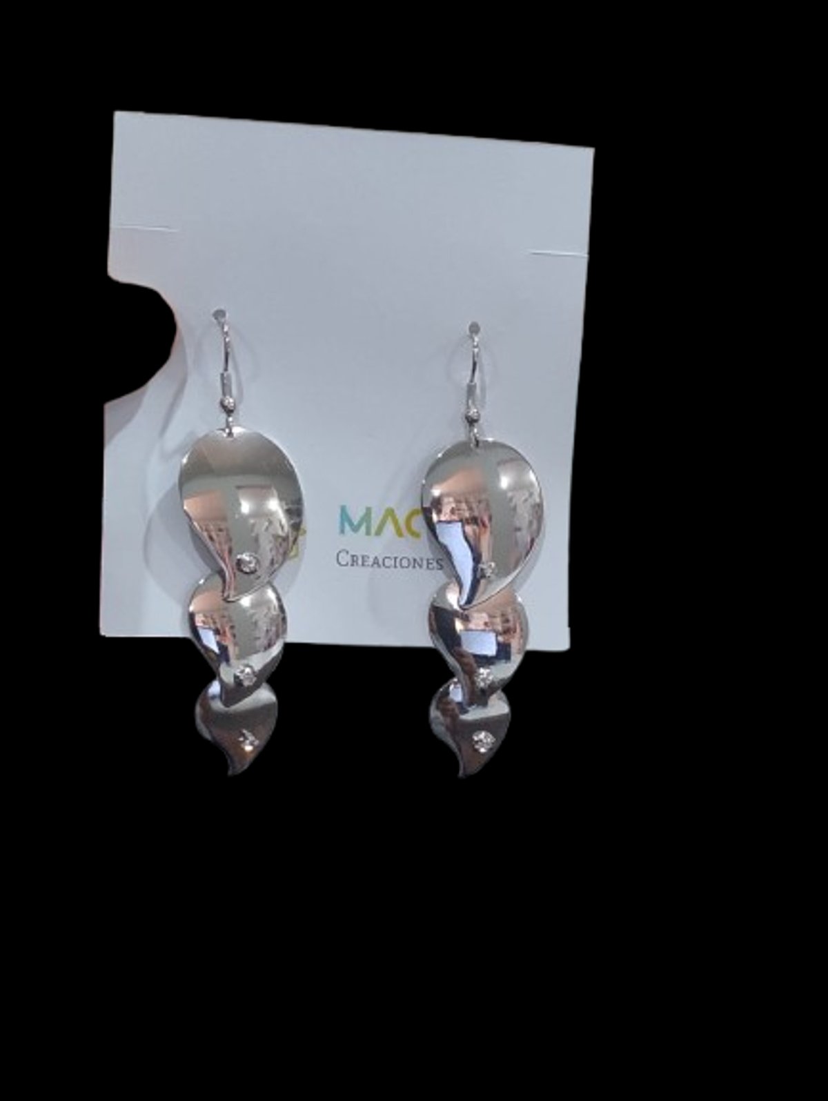 Aros colgantes plateados diseños varios