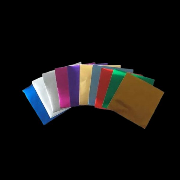 Papel glasé metalizado (10 hojas de 10cmx10cm)