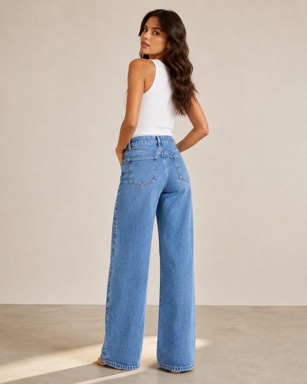 WIDE LEG AZUL NEVADO