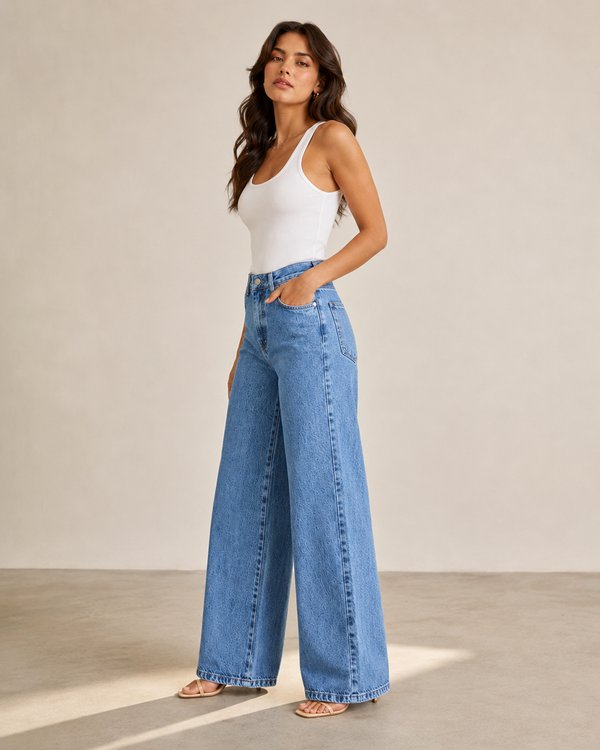 WIDE LEG AZUL NEVADO