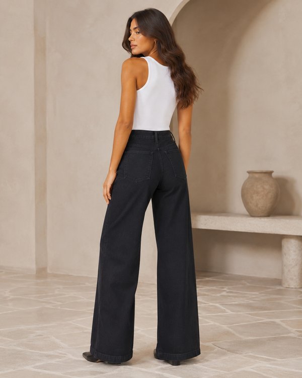 WIDE LEG CLASICO NEGRO 