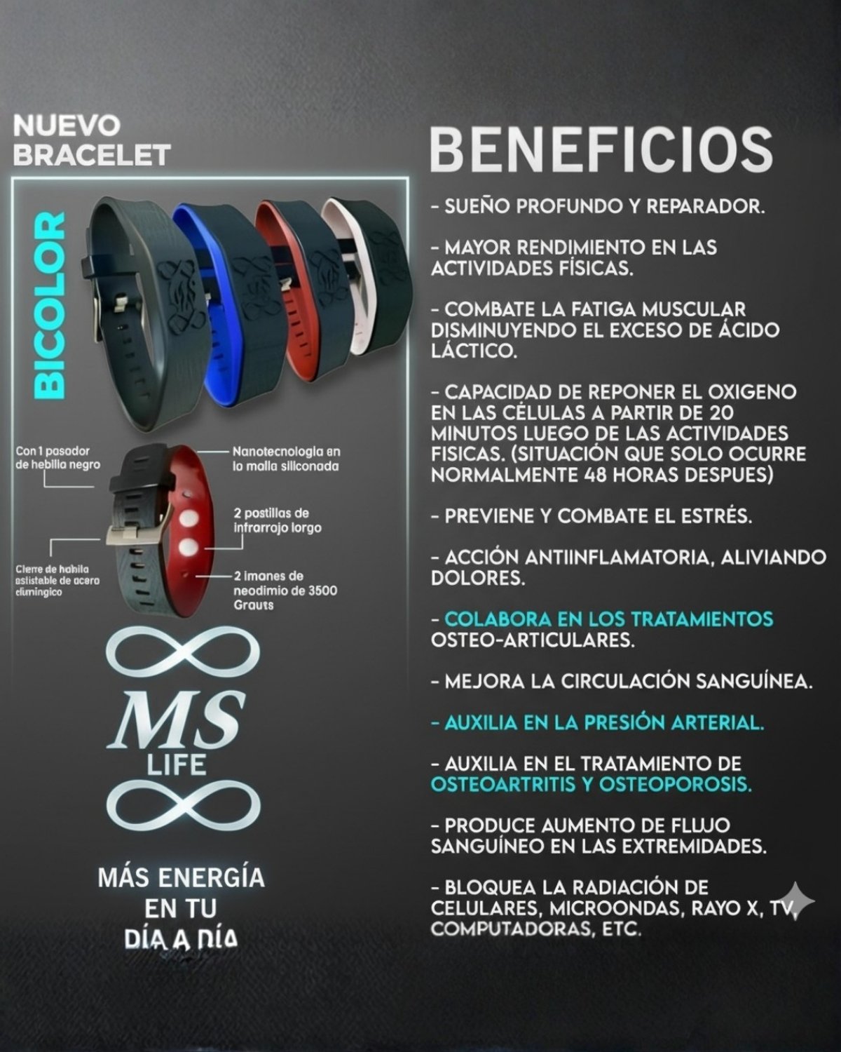 Pulsera / Brazalete Magnético