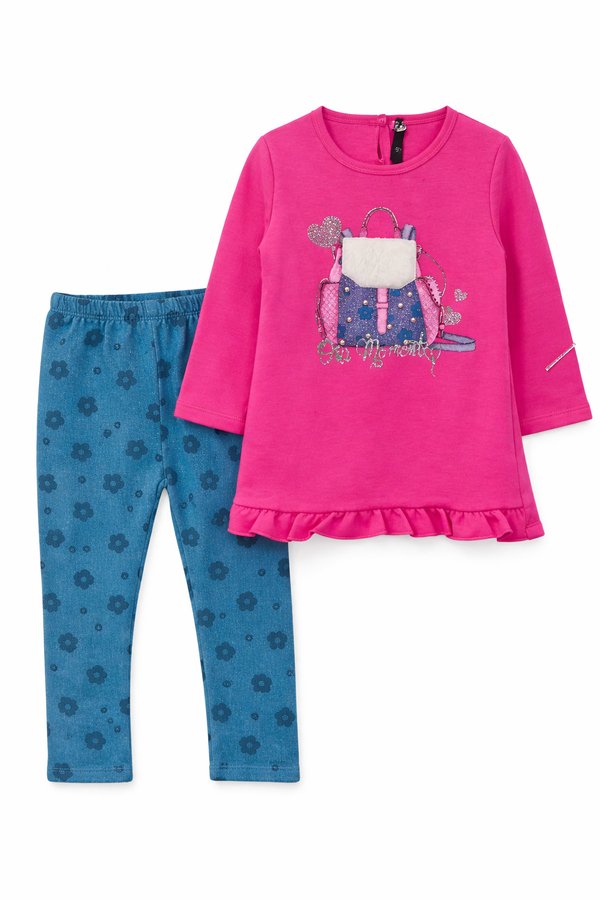 Conjunto Infantil Niña – Remera + Calza Estampada