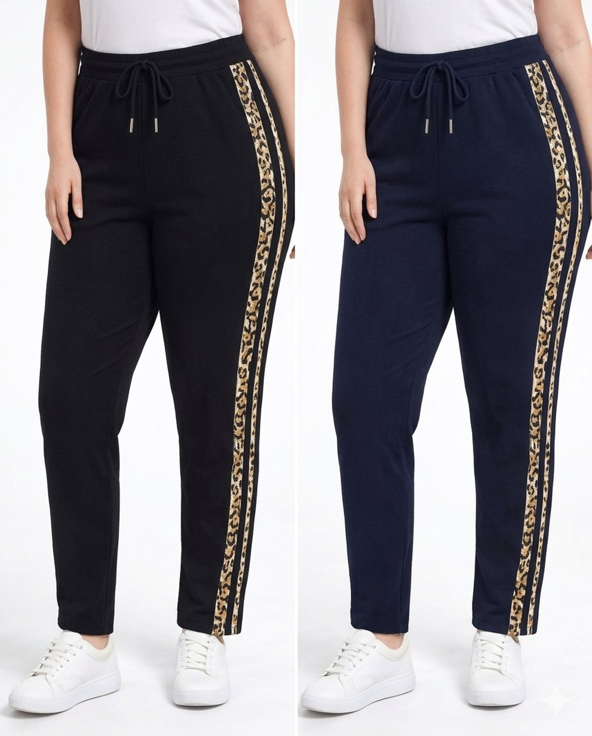 Jogger Mujer con Franja Animal Print – Comodidad con Estilo