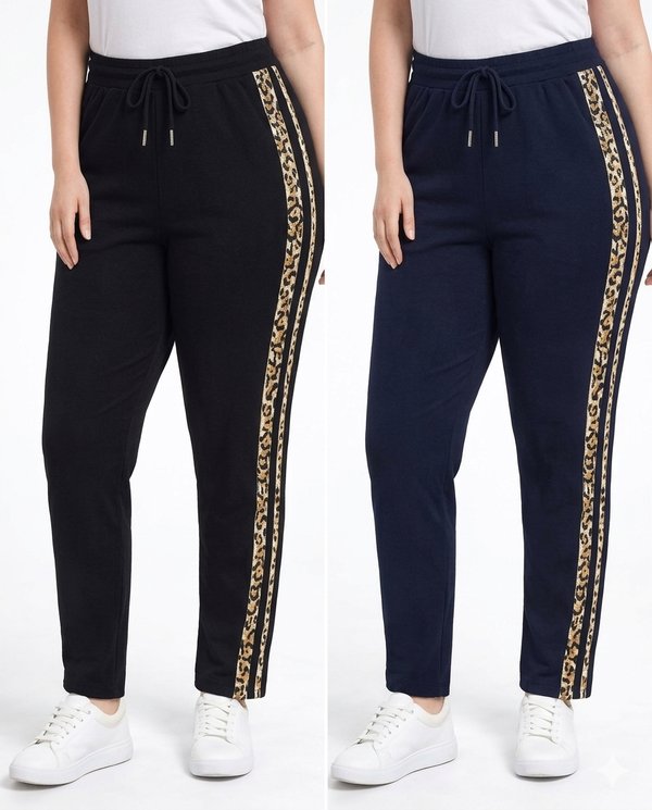 Jogger Mujer con Franja Animal Print – Comodidad con Estilo 