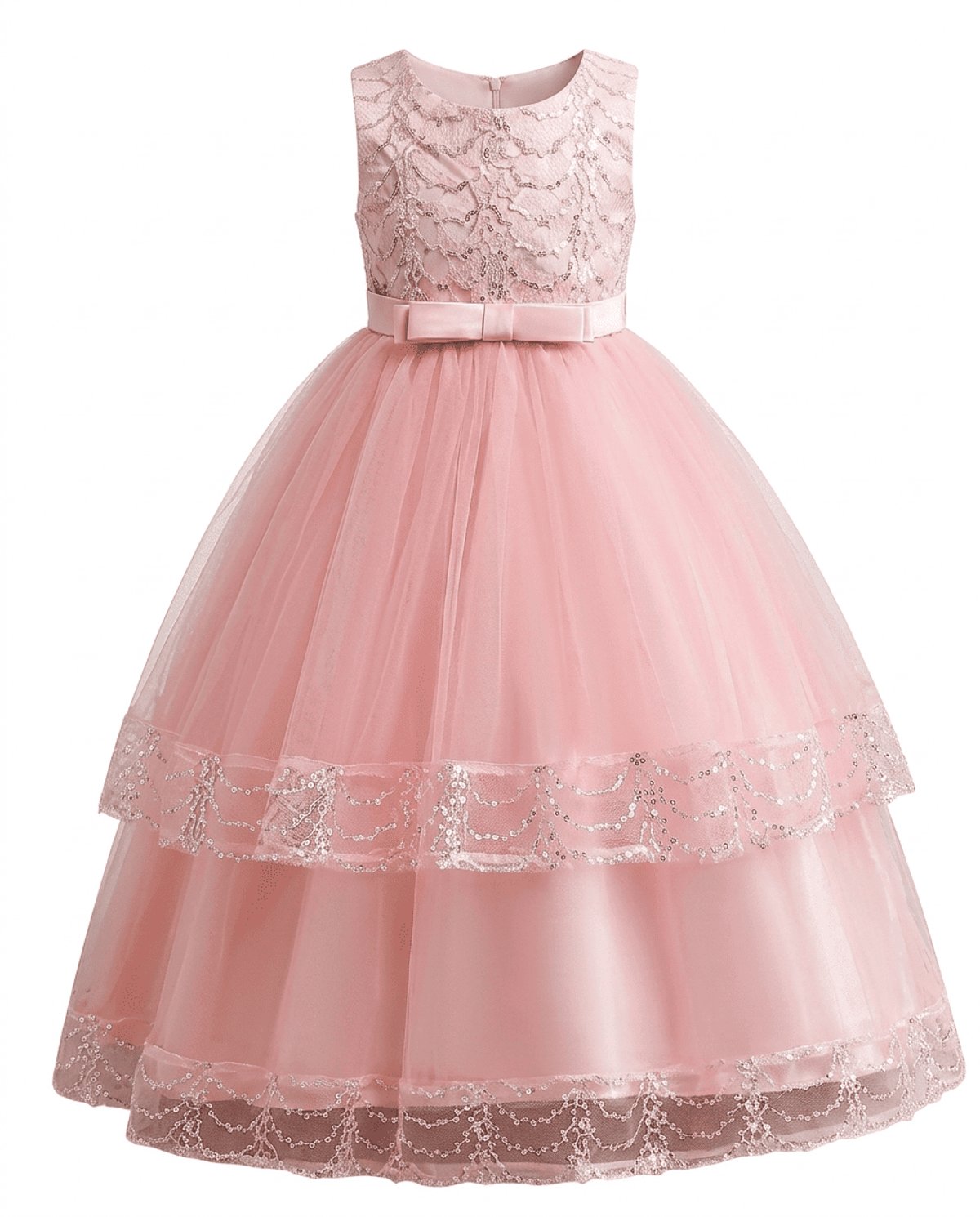 Vestido Princesa Bordo y Rosado - 4