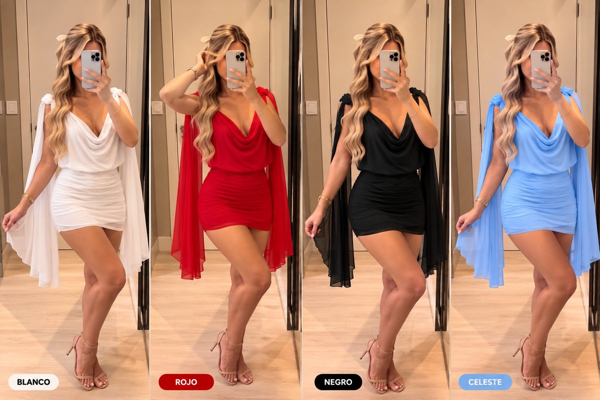VESTIDO CON CUELLO VOLCADO 🩷 - 2
