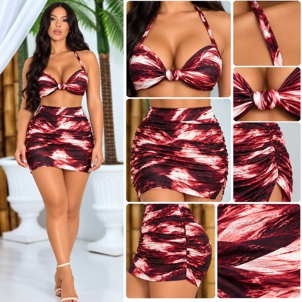 CONJUNTO DE PLAYA ESTAMPADO 2 PIEZAS ☀️ 🏖️