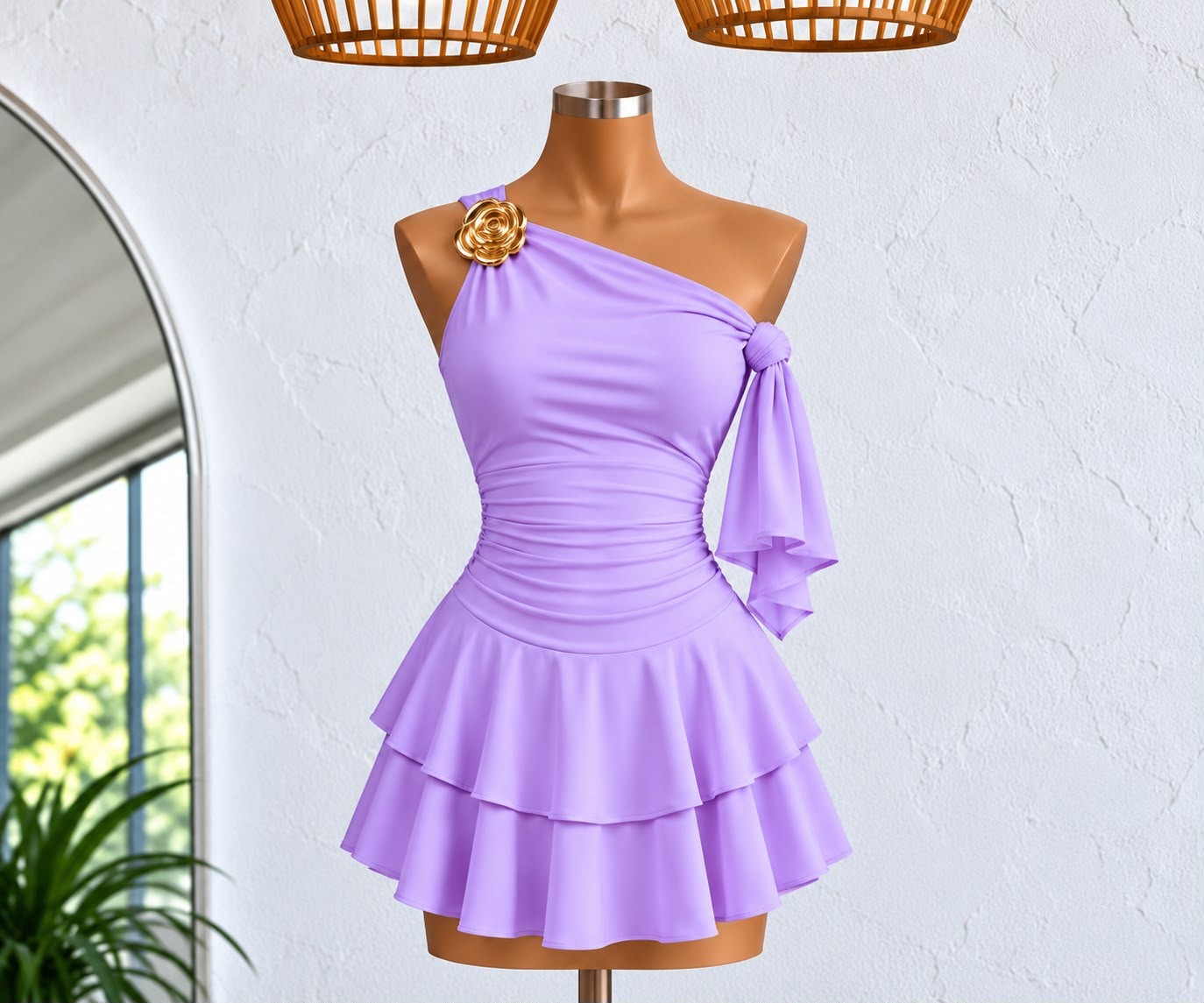VESTIDOS DE LYCRA UN LADO HOMBRO 🤍 - 6
