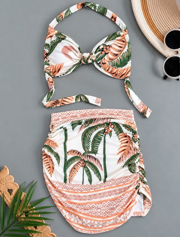 CONJUNTO DE PLAYA ESTAMPADO 2 PIEZAS ☀️ 🏖️