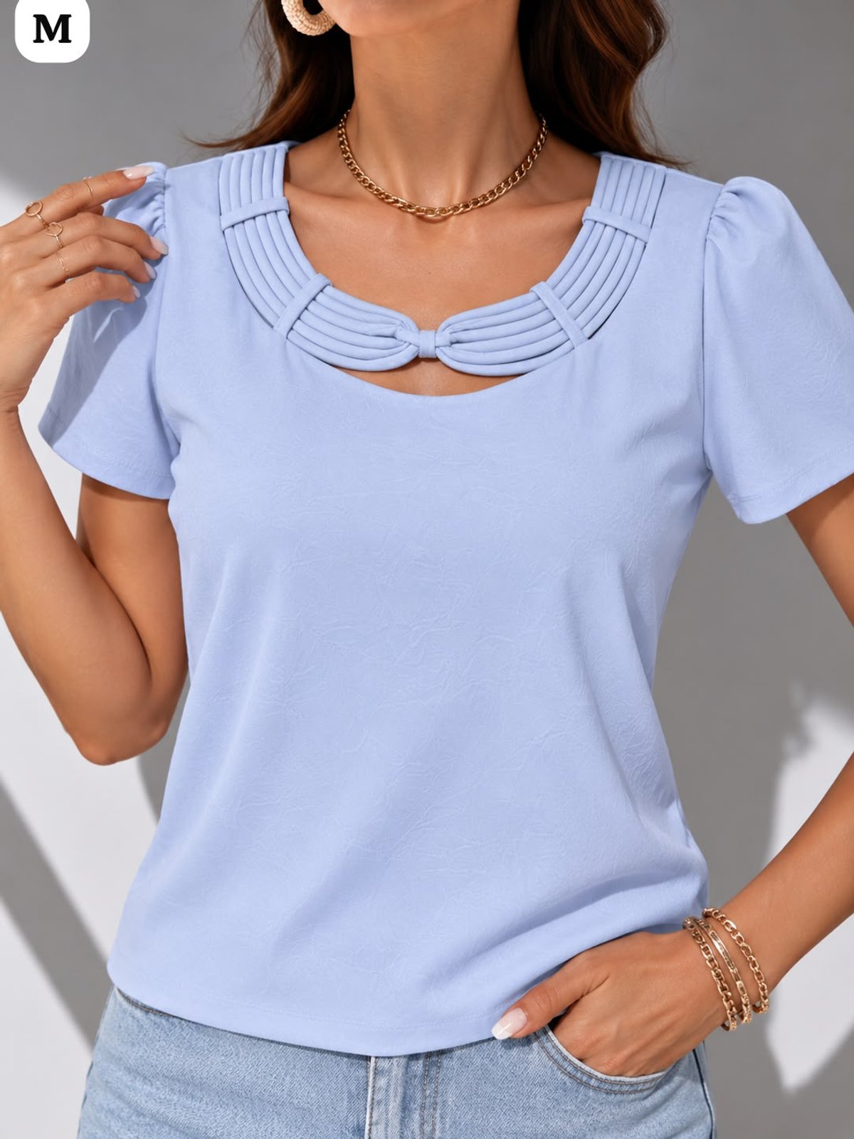 BLUSA CON DETALLE TRENZADO  💖 ✨ COD: 51335 - 3