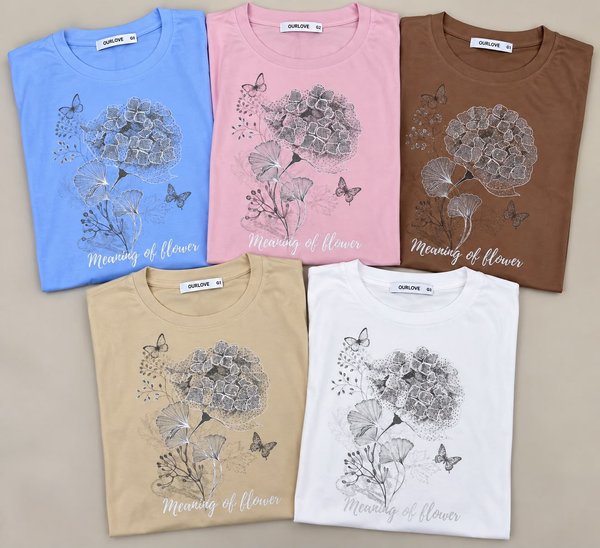 REMERAS DE ALGODÓN CON BRILLO 💖 ✨ COD: PT632