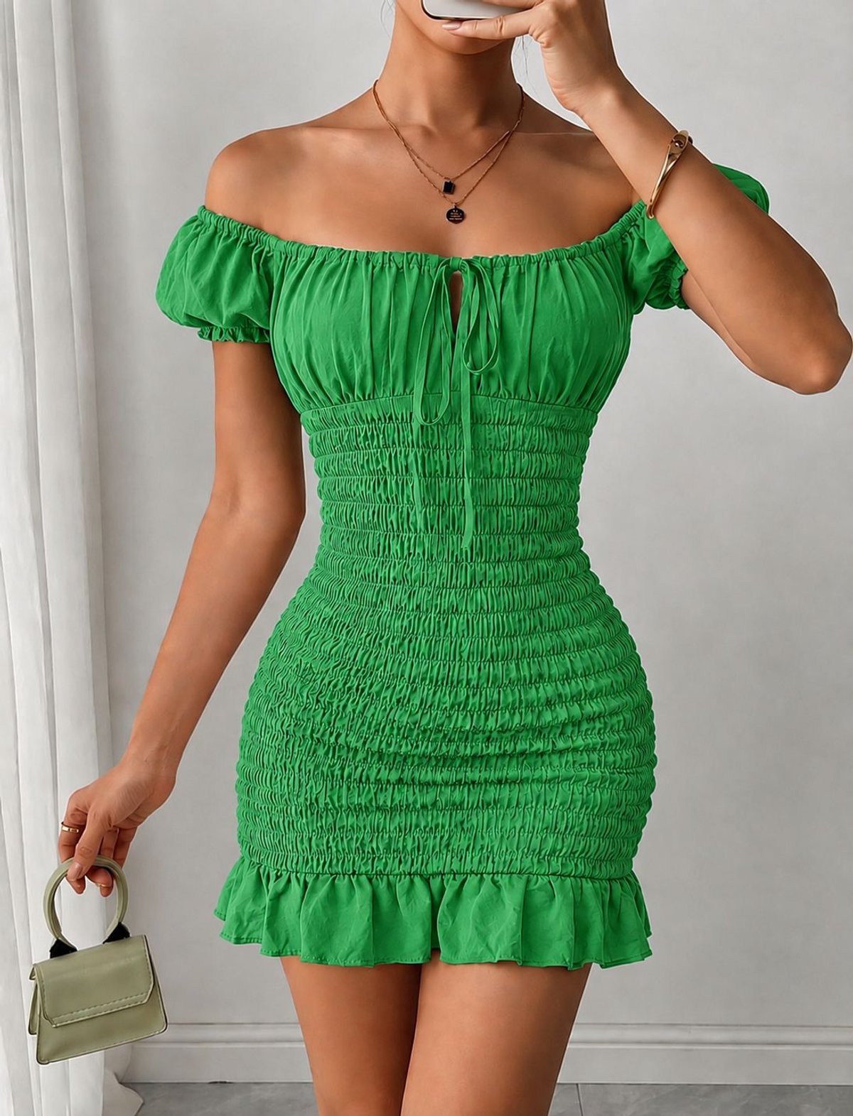 VESTIDO CORTO ENGOMADO 💖 ✨ - 4
