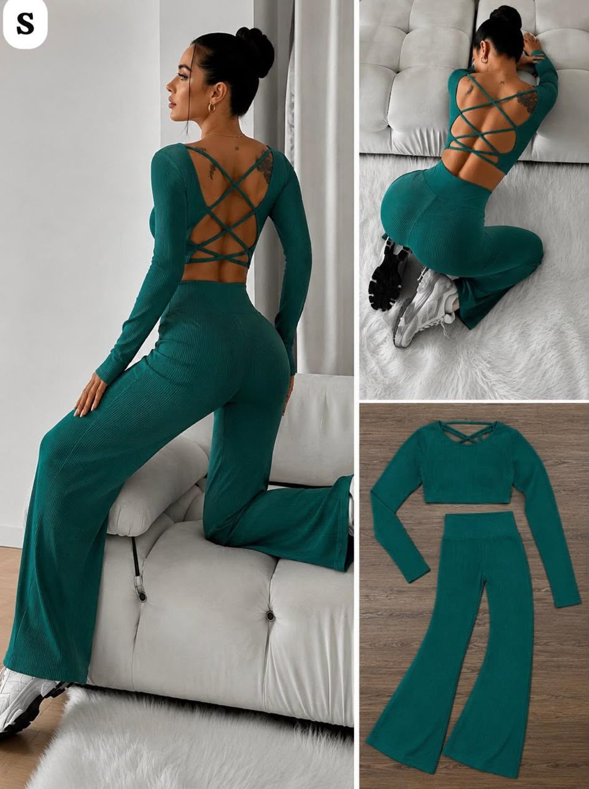 CONJUNTO LARGO ACANALADO PREMIUM 💖 💖  - 4