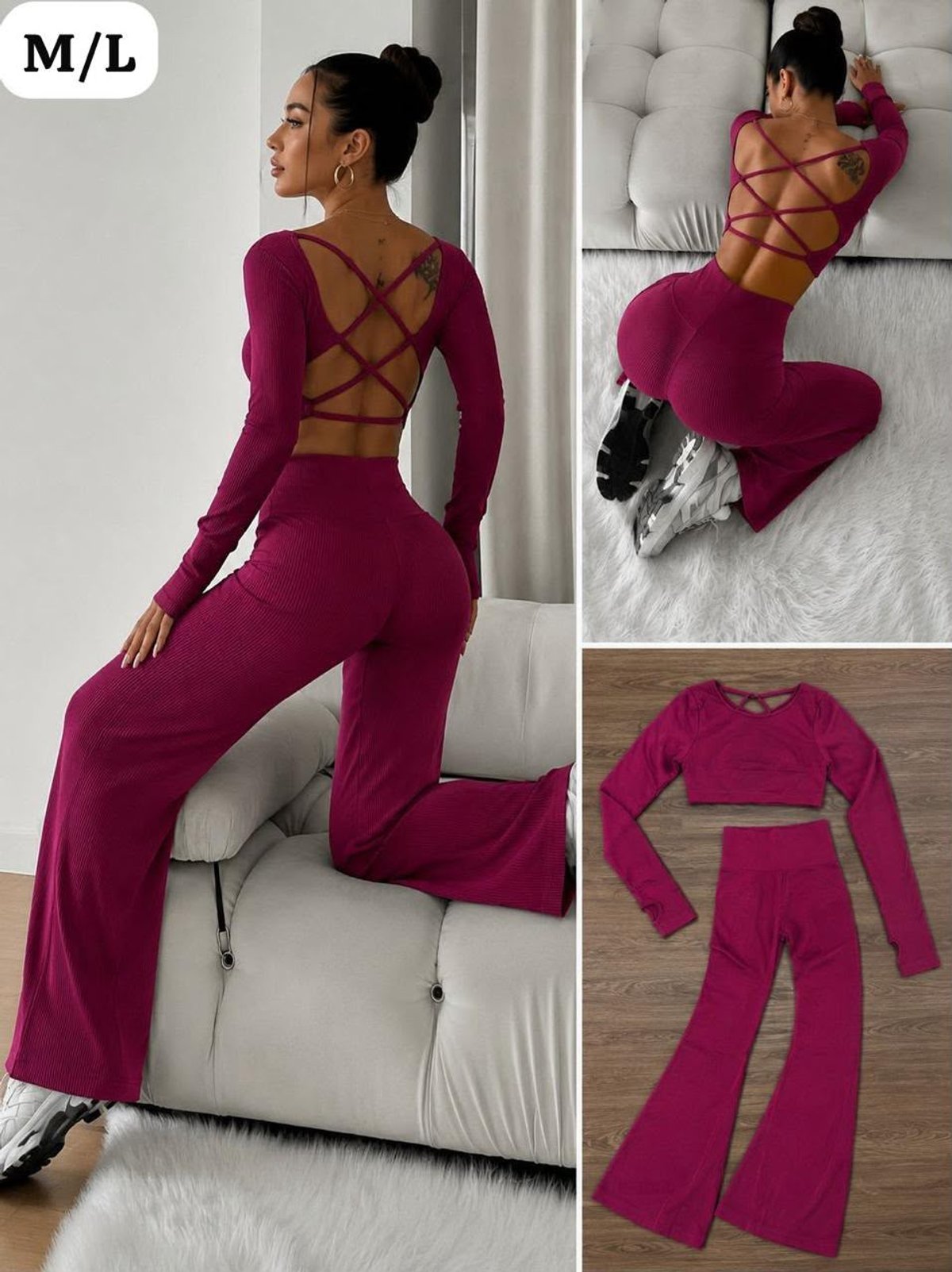 CONJUNTO LARGO ACANALADO PREMIUM 💖 💖  - 6