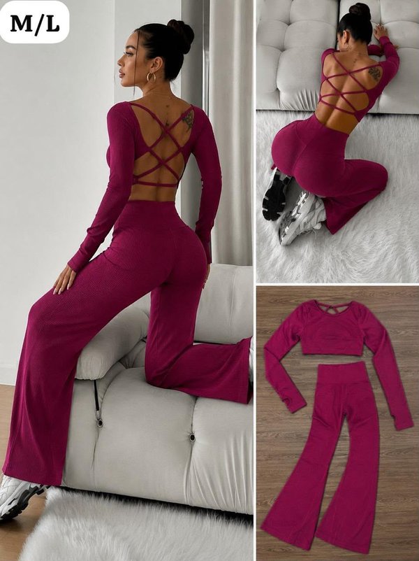 CONJUNTO LARGO ACANALADO PREMIUM 💖 💖