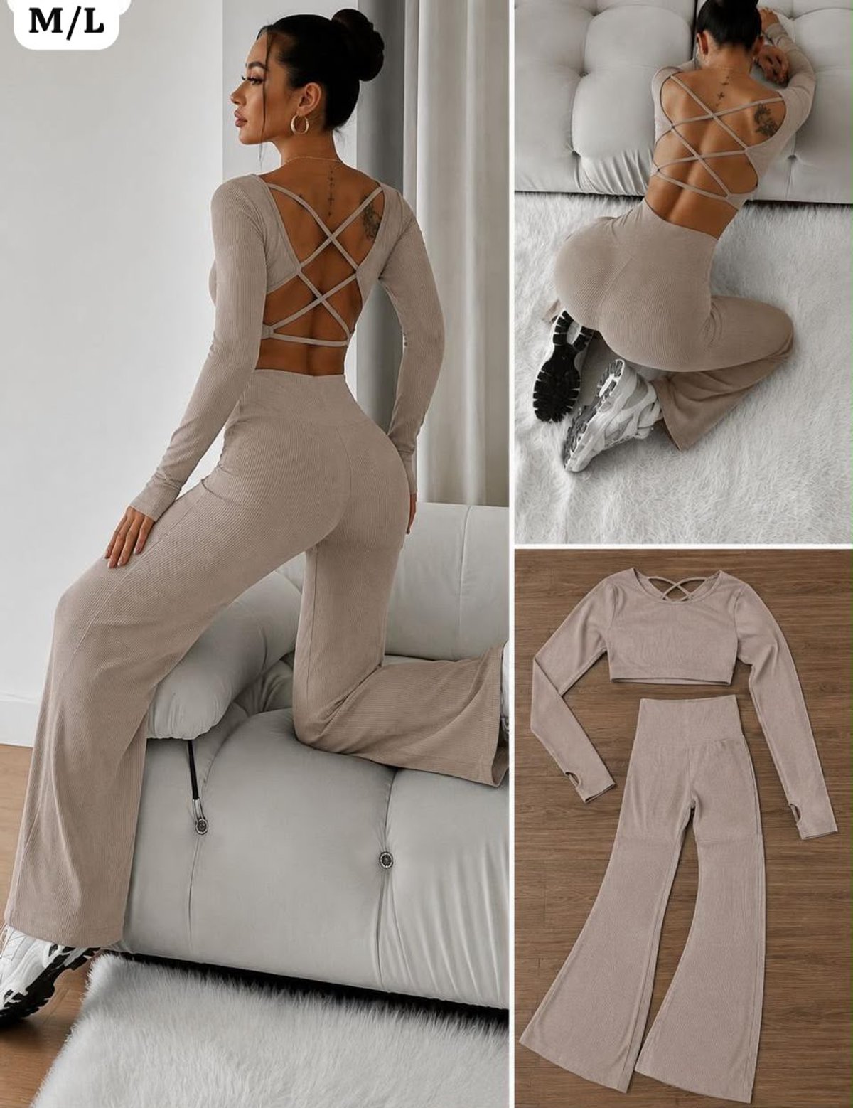 CONJUNTO LARGO ACANALADO PREMIUM 💖 💖  - 3