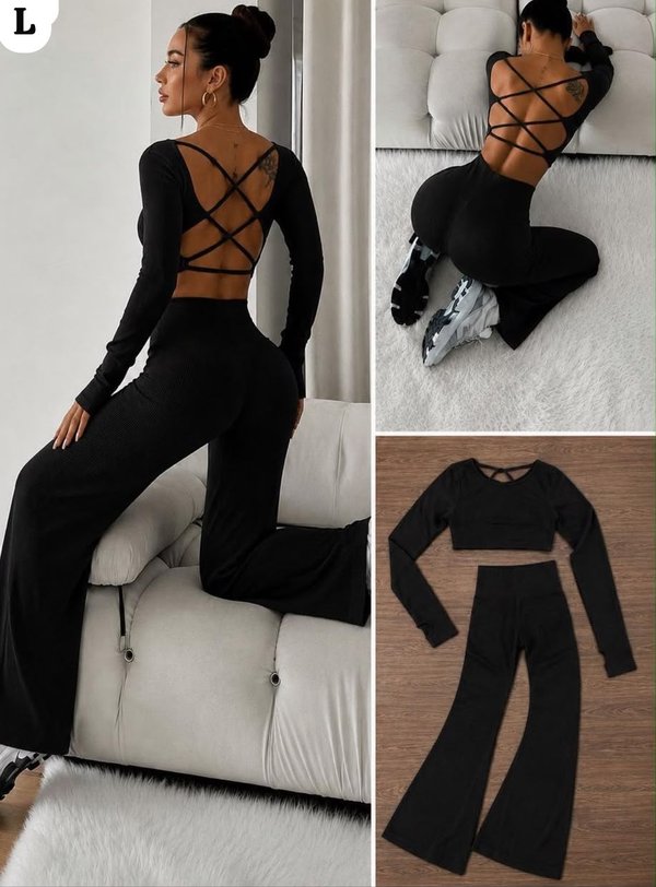 CONJUNTO LARGO ACANALADO PREMIUM 💖 💖