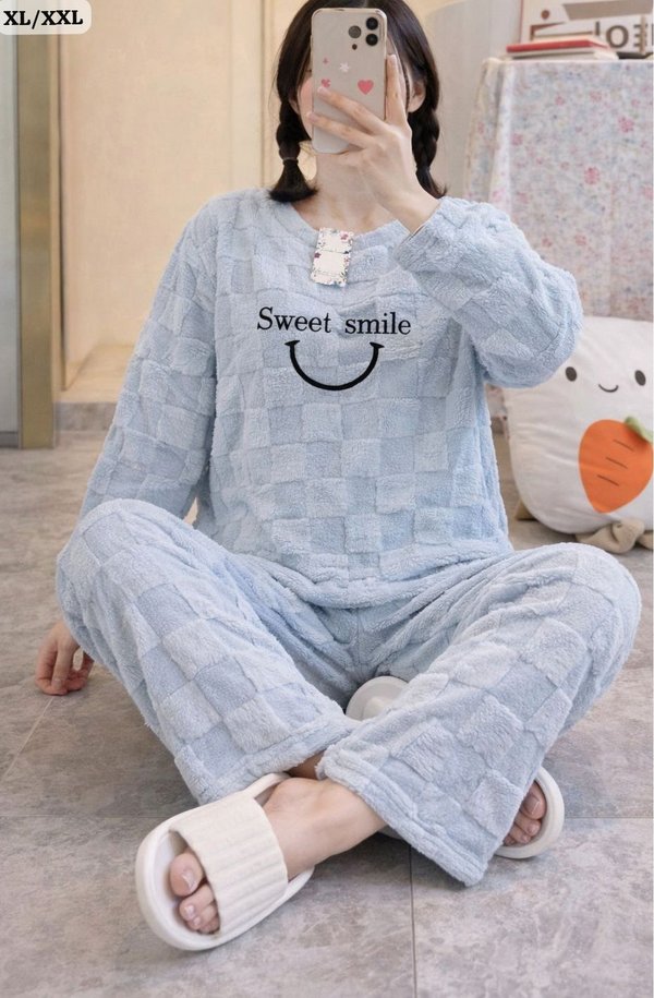 Conjunto de 2 piezas en tela peluche ultra suave COD: 10525 💖