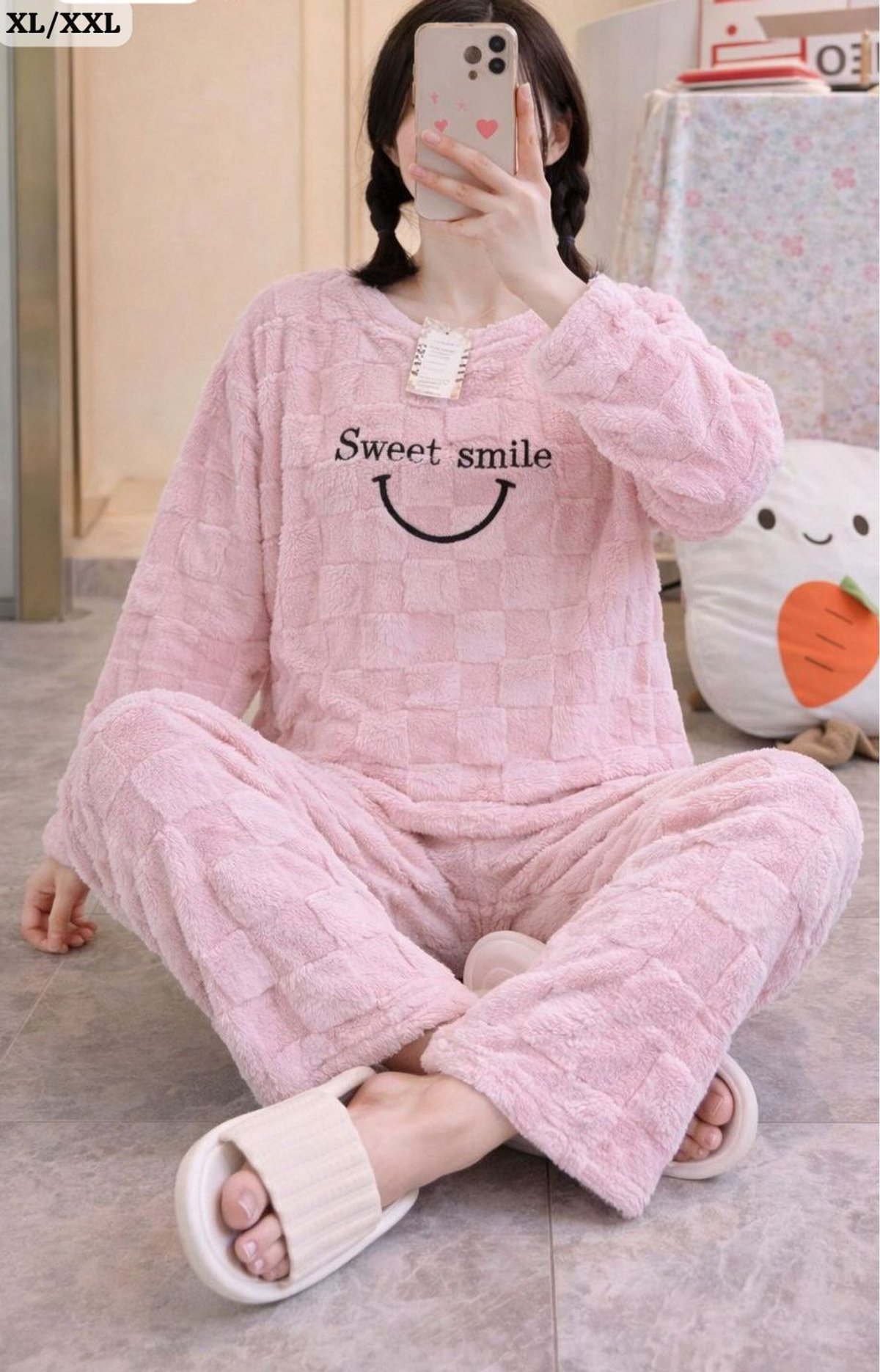 Conjunto de 2 piezas en tela peluche ultra suave COD: 10525 💖  - 2