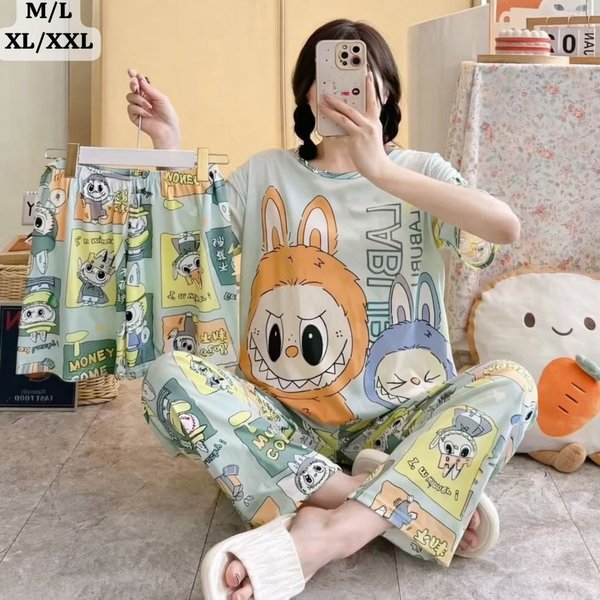 CONJUNTO PIJAMA ESTAMPADO 3 PIEZAS COD: 4005